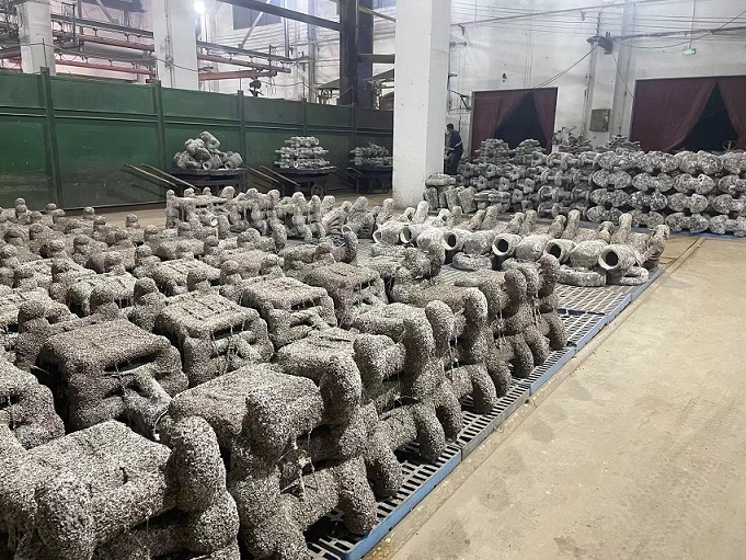 air drying the shell molds